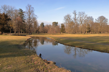 Parco pubblico di Monza città in Italia, Public park in monza city in Italy 