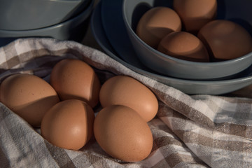 Still life with eggs.