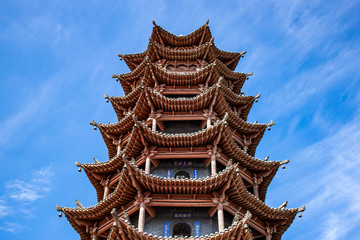 Fototapeta premium Traditional Chinese Architecture Of Mu Ta Si Pagoda