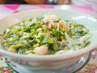 Kuey Teow Soup - vegetarian noodle thai soup