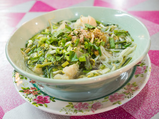 Kuey Teow Soup - vegetarian noodle thai soup