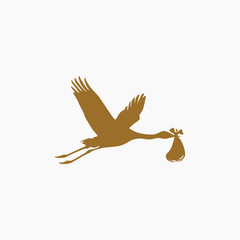 flying bird with money bag  business concept  vector illustration 