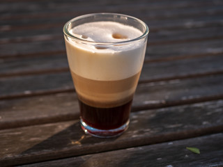 Morning Coffee with milk foam in high resolution
