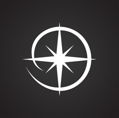 Wind icon on black background for graphic and web design, Modern simple vector sign. Internet concept. Trendy symbol for website design web button or mobile app