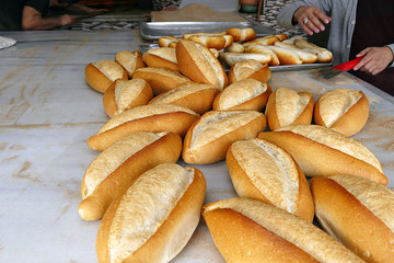 freshly baked bread will be sold at the baker,