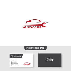 Automotive Logo, Free Business Card - Vector