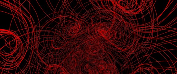 red spiral on black background