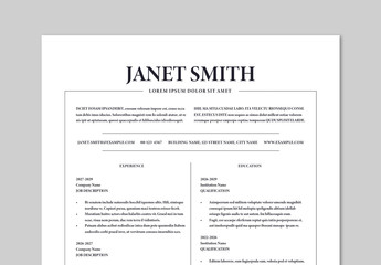 Modern and Clean Resume Layout