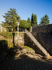 Fototapeta na wymiar Paisaje del Castelo do Castro en Vigo, verano de 2018