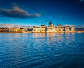 The Hungarian Parliament with river Danube