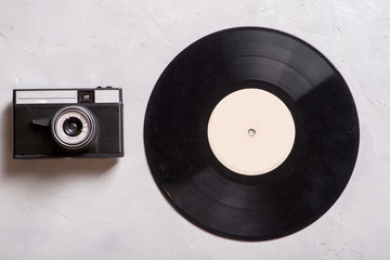 film camera and gramophone record