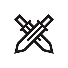 Swords icon vector