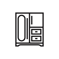 Wardrobe icon vector