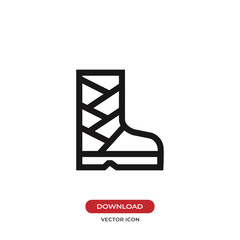 Boot icon vector