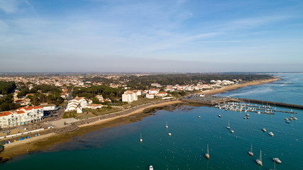 Obraz premium Aerial view of Jard sur Mer in Vendee, France
