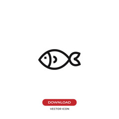 Fish icon vector