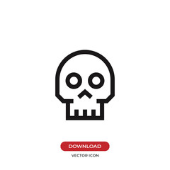 Skull icon vector