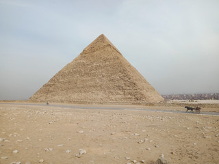 Fototapeta na wymiar A view of the the Great Pyramid at Giza, Egypt
