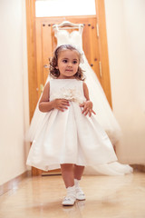 little girl in white dress
