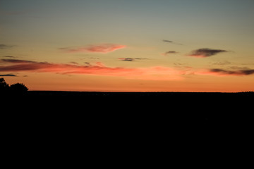 colorful, bright, beautiful sky at sunrise