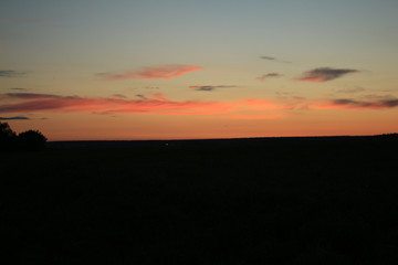 colorful, bright, beautiful sky at sunrise