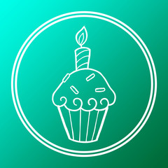 illustration of a cake icon logo 
