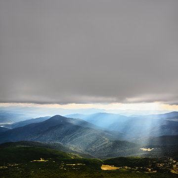 Hoverla mountain in the Carpathian Mountain Range, Ukraine