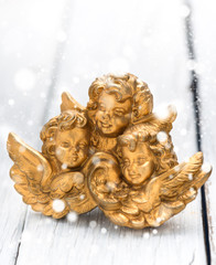 golden angels, Christmas