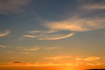 colorful, bright, beautiful sky at sunrise