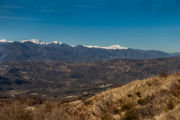 Mountain view, the sunny day 
