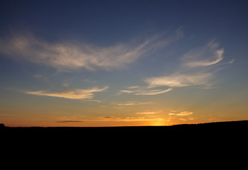 colorful, bright, beautiful sky at sunrise