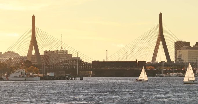 Leonard P. Zakim Bunker Hill Bridge in Boston Massachusetts USA
