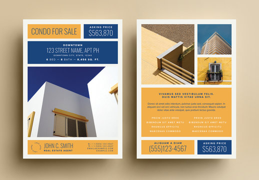 Gold Real Estate For Sale Postcard Layout