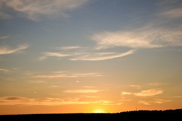 colorful, bright, beautiful sky at sunrise