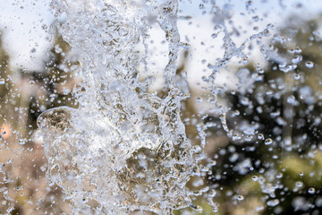 water splash on blurred background