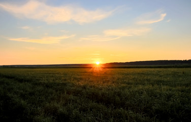 Sunrise, beautiful sky at sunrise