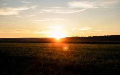 Sunrise, beautiful sky at sunrise