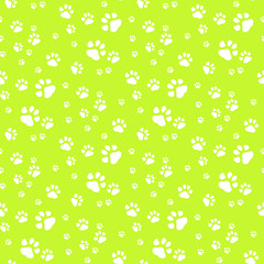 Dog PawPrint Seamless, anilams pattern, vector illustration