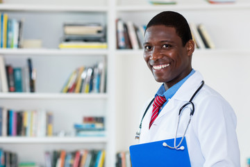 Handsome african american male doctor