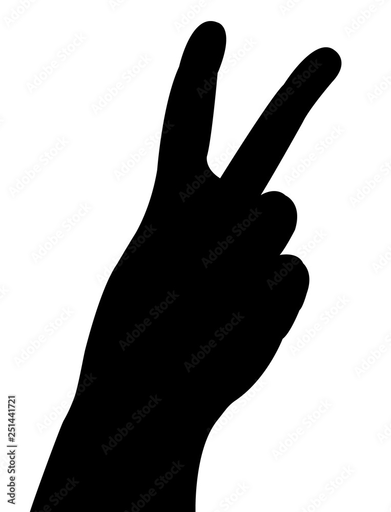 Wall mural a hand silhouette vector