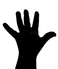 a hand silhouette vector