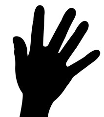 a hand silhouette vector