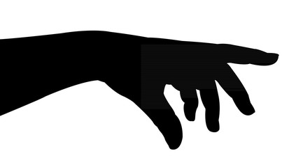 Obraz premium a hand silhouette vector