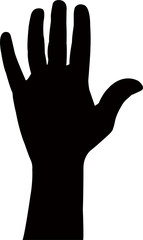 a hand silhouette vector