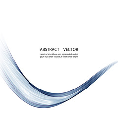 Abstract blue wave vector background for brochure, website, flyer design. Blue smoke wave.