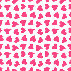 Valentine's Day Pink Seamless Vector Patterns.