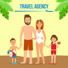 Family on Summer Vacation Social Media Banner