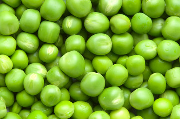 Fresh green peas.