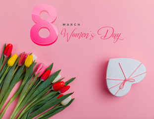 International Women's Day on 8 March design.