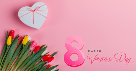 International Women's Day on 8 March design.